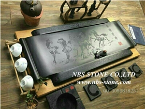 China Granite Tea Tray, Black Granite Tea Tray,Handcrafts