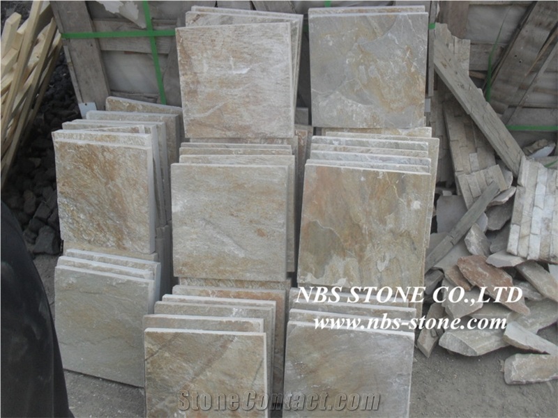 Desert Autumn Slate Tiles, China Rust Slate Floor Tiles