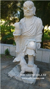 Grey Granite Sculpture,Eighteen Arhats Sculptures,Garden Sculpture