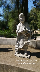 Grey Granite Sculpture,Eighteen Arhats Sculptures,Garden Sculpture