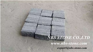 Grigio Paradiso Granite Cobble Stone, Grey Granite Cube Stone & Pavers