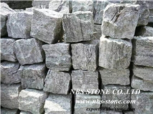 Grigio Paradiso Granite Cobble Stone, Grey Granite Cube Stone & Pavers