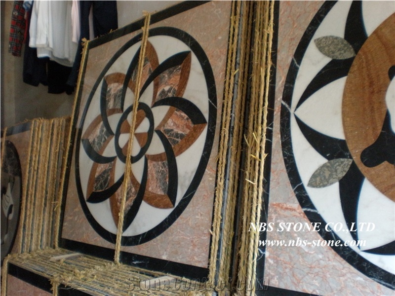 Multicolor Marble Floor Medallion,Multicolor Marble Round Medallion