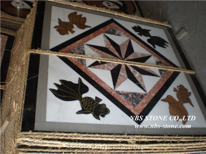 Multicolor Marble Floor Medallion,Multicolor Marble Round Medallion