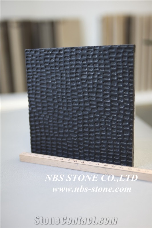 Sculptured China Black Granite Wall Relief, Black Granite Wall Reliefs