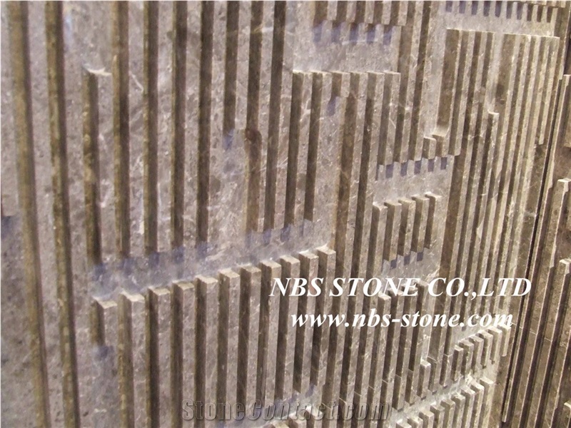 Sculptured China Yellow Marble Wall Relief