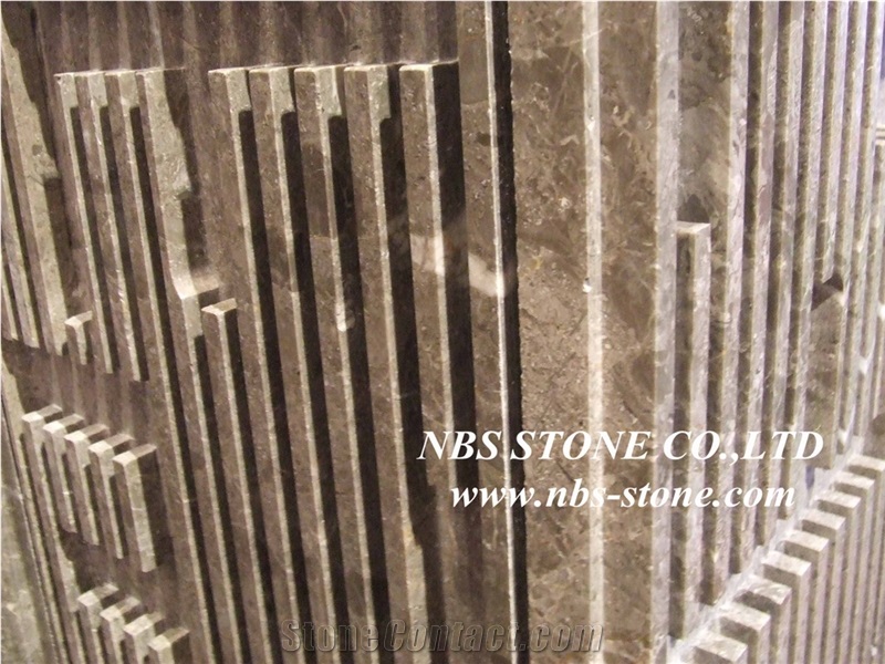 Sculptured China Yellow Marble Wall Relief
