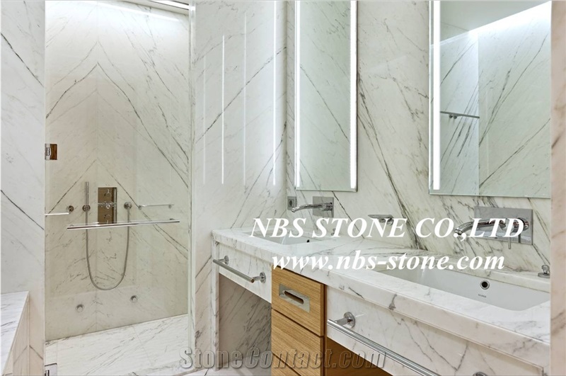 Statuary Venato/Snow White Marble Slabs & Tiles