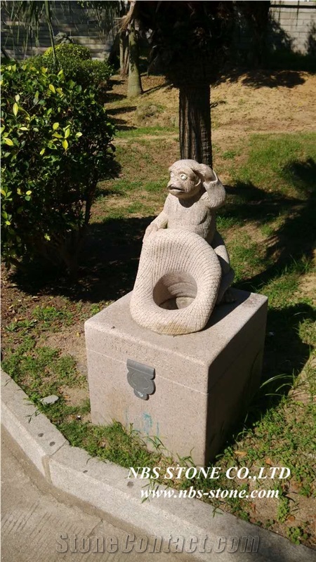 Yellow Granite Fish Sculptures,Statues,Garden Sculpture