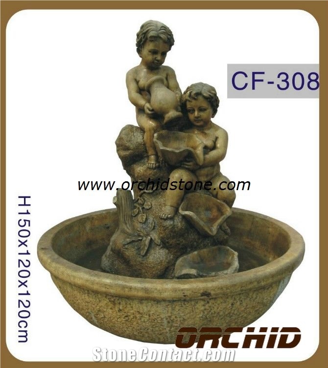 Carved Marble Garden Wall Mounted Fountains