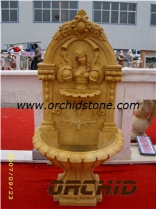 Sculptured Natural Marble Wall Mounted Fountain