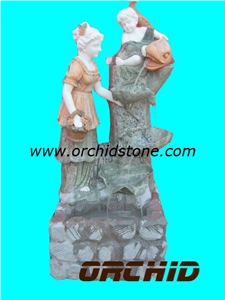 Western Statues Fountains, Green Marble Fountain
