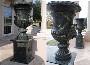 Dark Marble Flower Pot Slabs & Tiles