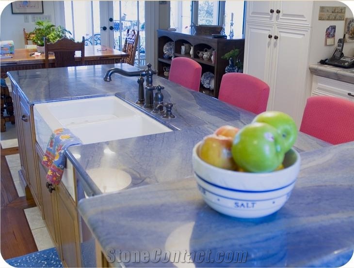 Azul Macaubas Quartzite Kitchen Countertops.Kitchen Work Top