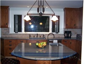 Azul Macaubas Quartzite Kitchen Countertops.Kitchen Work Top