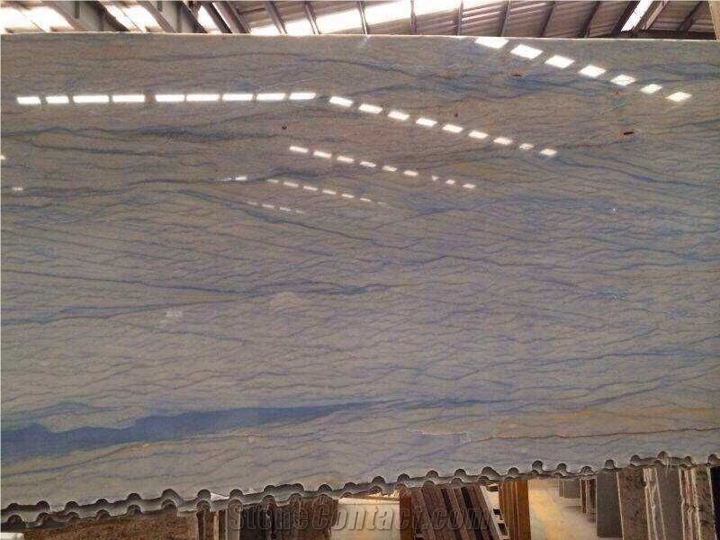 Azul Macaubas Quartzite Slabs, Brazil Blue Quartzite Slabs-High Quality for Hotel Walling & Floor Tiles