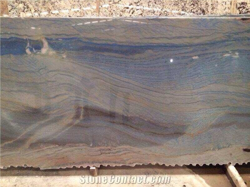Azul Macaubas Quartzite Slabs, Brazil Blue Quartzite Slabs-High Quality for Hotel Walling & Floor Tiles