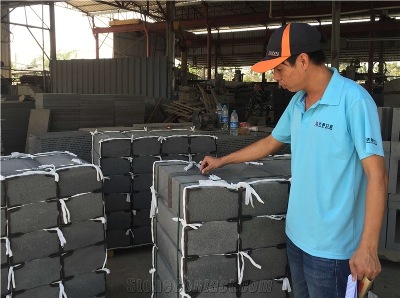 China Black Basalt Kerbstone, Hainan Basalt Black Basalt Kerbstones