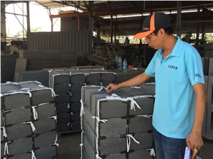 China Black Basalt Kerbstone, Hainan Basalt Black Basalt Kerbstones