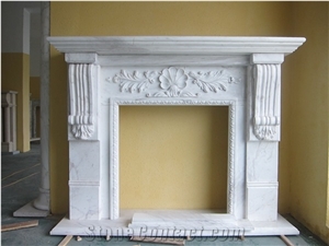 Greece Volakas White Marble Fireplace Decorating, Supply Various Of Style Sculptured Fireplace Mantel, Cover, Surround, Remodelings, Natural Building Stone Decoration in Room