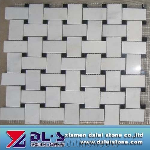 White Marble Mosaic Bianco Carrara Pattern Mosaic Tile