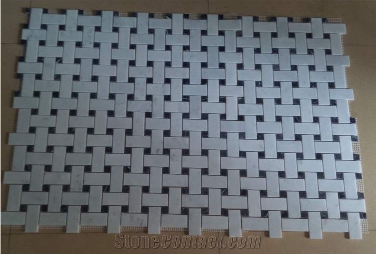 White Marble Mosaic Bianco Carrara Pattern Mosaic Tile