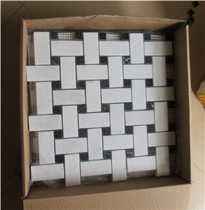 White Marble Mosaic Bianco Carrara Pattern Mosaic Tile