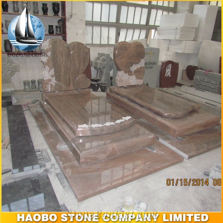China Red Granite Heart Monument and Tombstone, Red Granite Monument & Tombstone