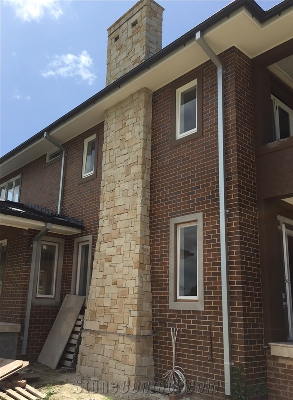 Sandstone Colonial Walling Random, Beige Sandstone for Building & Walling