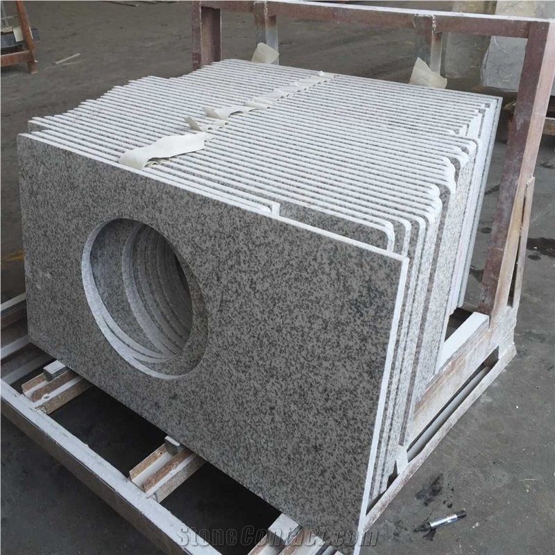 G655 Granite Countertop, Natural Stone Countertop, Vanity Top, Worktop, Granite Desk Top, Kitchen Bar Top