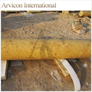 Jodhpur Flowery Gold Sandstone Columns, Yellow Sandstone Columns