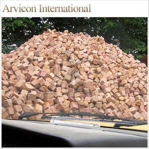 Jodhpur Pink Sandstone Cobble Stone, Paving Sets, Pavers