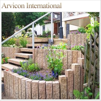 Lalitpur Yellow Sandstone Cube Stone & Pavers, Yellow Sandstone Paving Set
