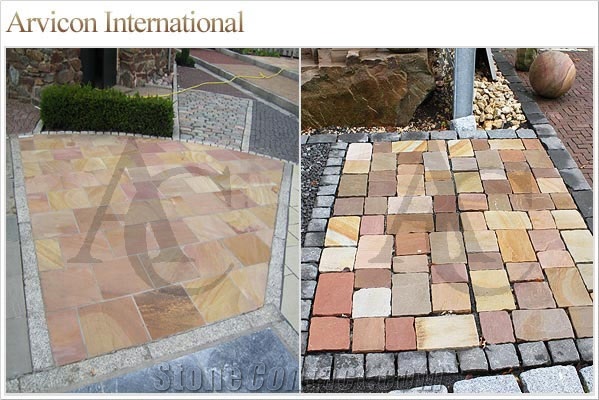 Modak Basoda Sandstone Stairs & Steps, Beige Sandstone Risers