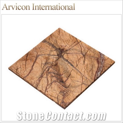 Rainforest Golden Marble Tiles & Slabs, Brown Marble Tiles & Slabs
