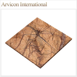 Rainforest Golden Marble Tiles & Slabs, Brown Marble Tiles & Slabs