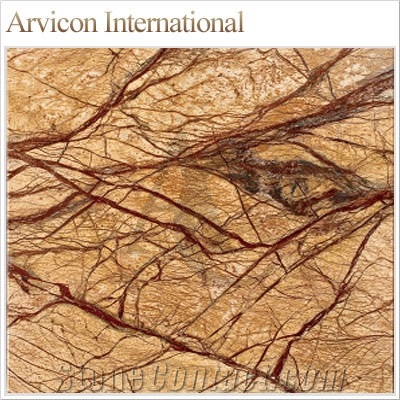Rainforest Golden Marble Tiles & Slabs, Brown Marble Tiles & Slabs