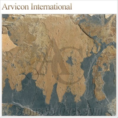 Vijaya Gold Slate Tiles & Slabs, Yellow Slate Stone Flooring, Wall Tiles