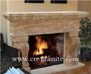 China Beautiful Statue Marble Fireplace Mantel,For Interior Decoration,Wholesaler-Xiamen Songjia