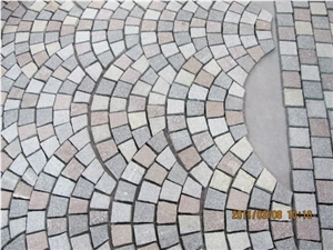 China Flamed Cube Stone Hot Sale Exterior Road Paving Stone Stepping Pavements Cheap Price, Grey Granite Cube Stone