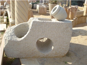 Mint White Sandstone Garden Fountains