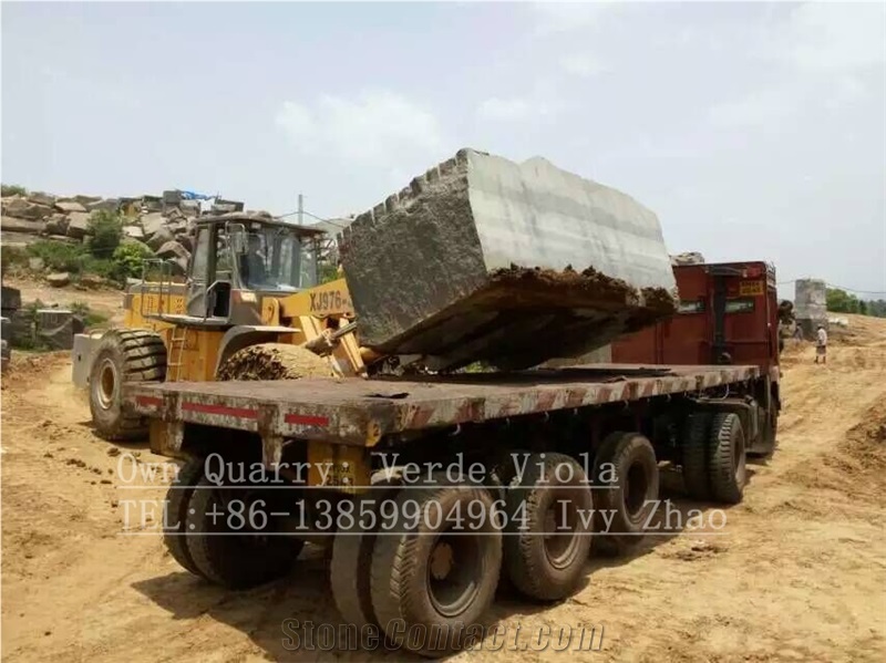 Verde Bahia Granite Tombstone-Dark Green Violet Stone Monuments for Beloved Ones in Peace