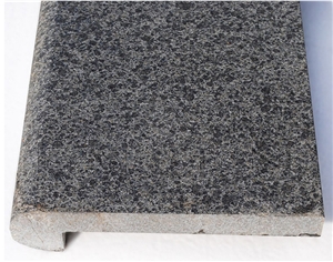 Bullnose, Flamed, G684 Fuding Black, China Black Basalt, Black Pearl, Black Beauty Swimming Pool Coping Tiles, Pool Edges, Pool Decks, Swimming Pool Pavers, Pool Surround, Borders, Pavement