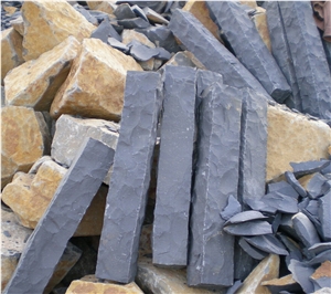 Eg85 Zhangpu Black Basalt /China Black Basalt Natural Split Palisades/Pillar