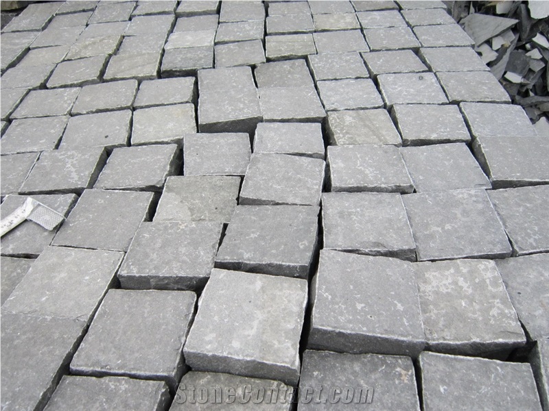 Zhangpu Black China Black Basalt Flamed Pavers/Cubes, Zhangpu Black Basalt Cube Stone & Pavers