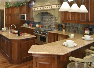 Bst C4014 Quartz Stone Kitchen Countertops with Bright Surface Directly from China Manufacturer at Competitive Pricing More Durable Than Granite Standard Sizes 108*26inch Thickness 2/3cm
