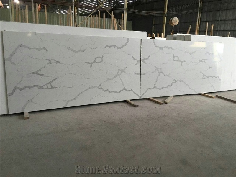 Calacatta White Pure Space with Pure Vision Engineered Artificial Stone for Multifamily/Hospitality Projects Combines Performance and Design