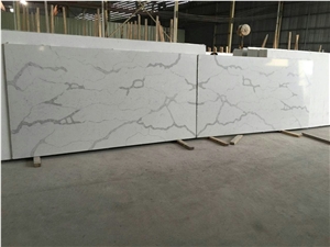 Calacatta White Pure Space with Pure Vision Engineered Artificial Stone for Multifamily/Hospitality Projects Combines Performance and Design