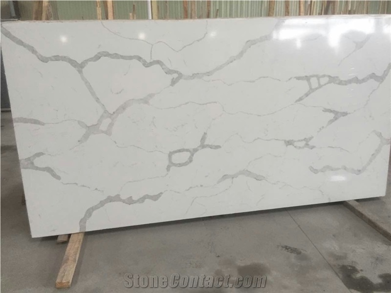 Calacatta White Pure Space with Pure Vision Engineered Artificial Stone for Multifamily/Hospitality Projects Combines Performance and Design