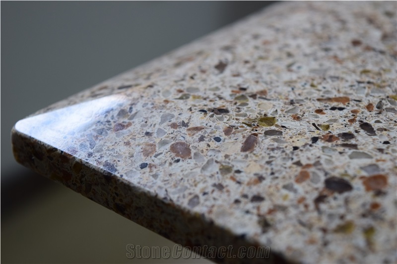 Wholesale Chinese Multi Color Cut to Size Quartz Stone Solid Surface Countertop Non-Porous Standard Sizes 108*26inch with Competitive Price